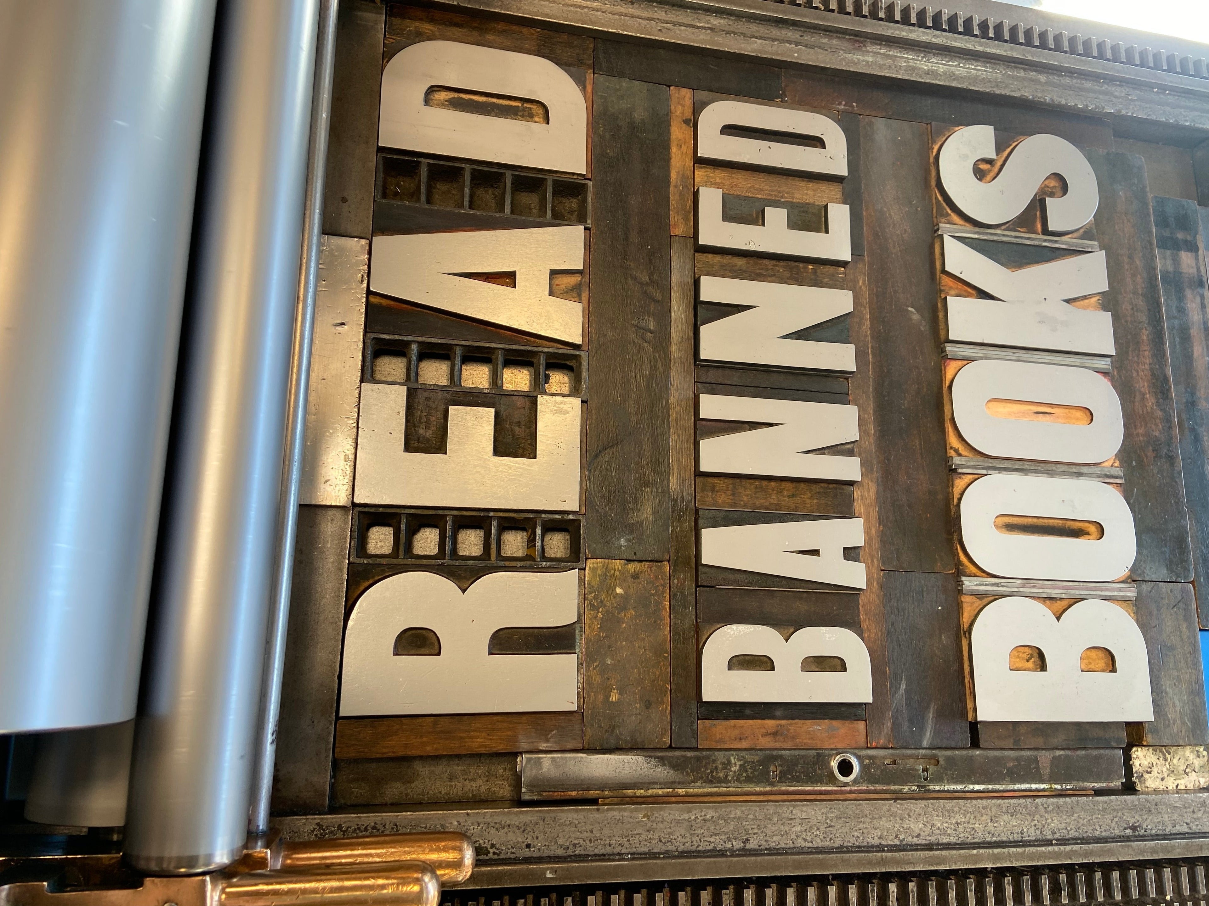 "Read Banned Books" letterpress print