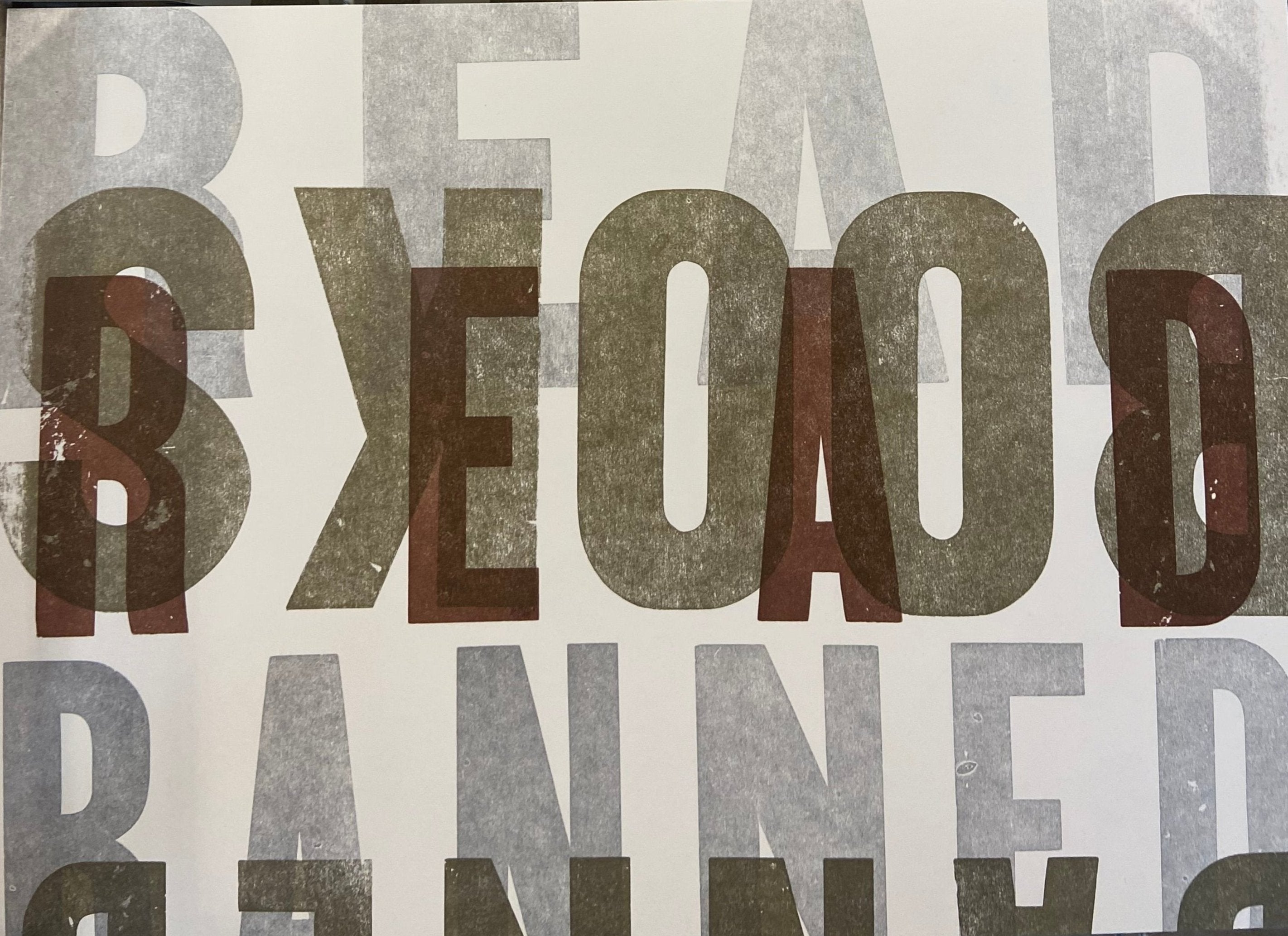 "Read Banned Books" letterpress print