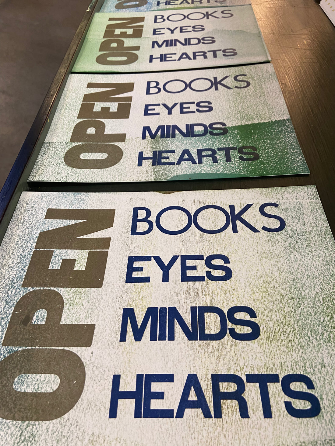 "Open books" letterpress print