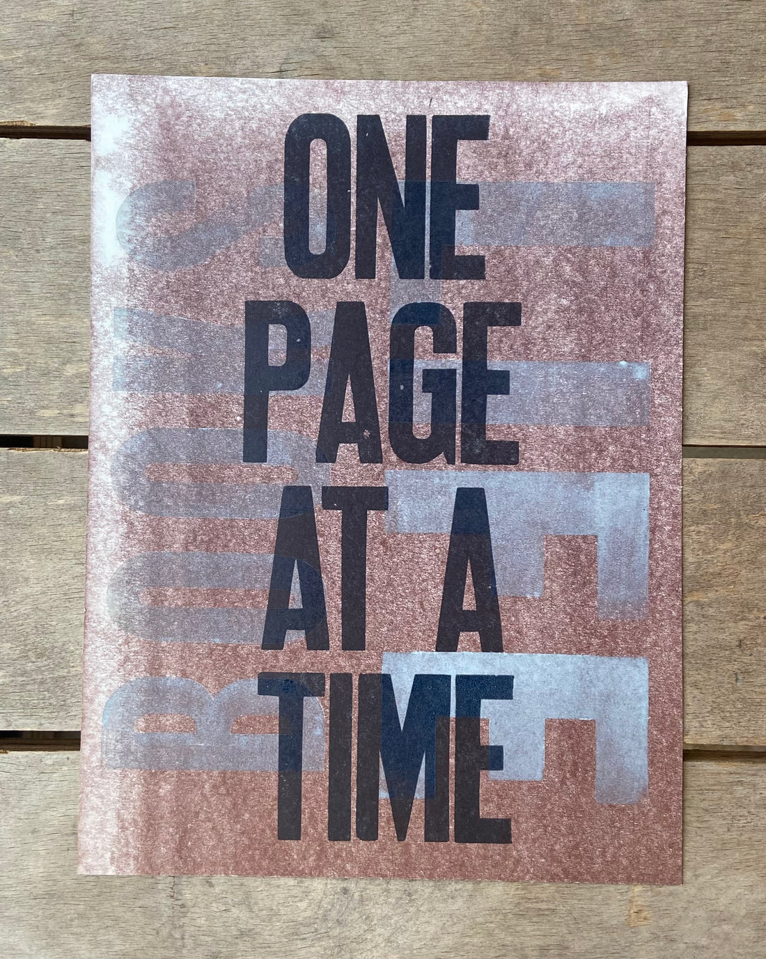 "One Page" letterpress print