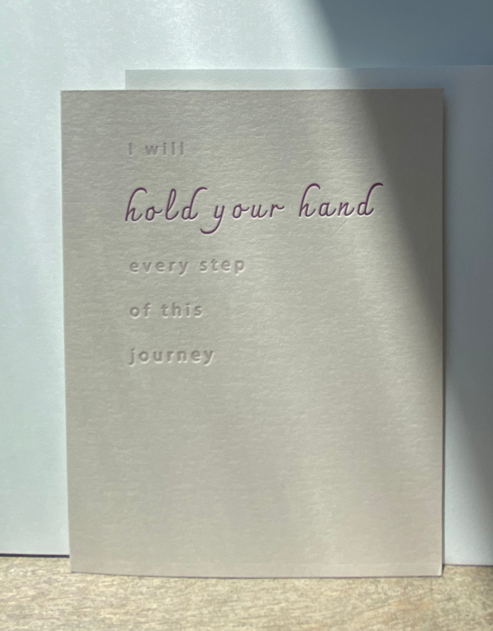 Hold Your Hand greeting card