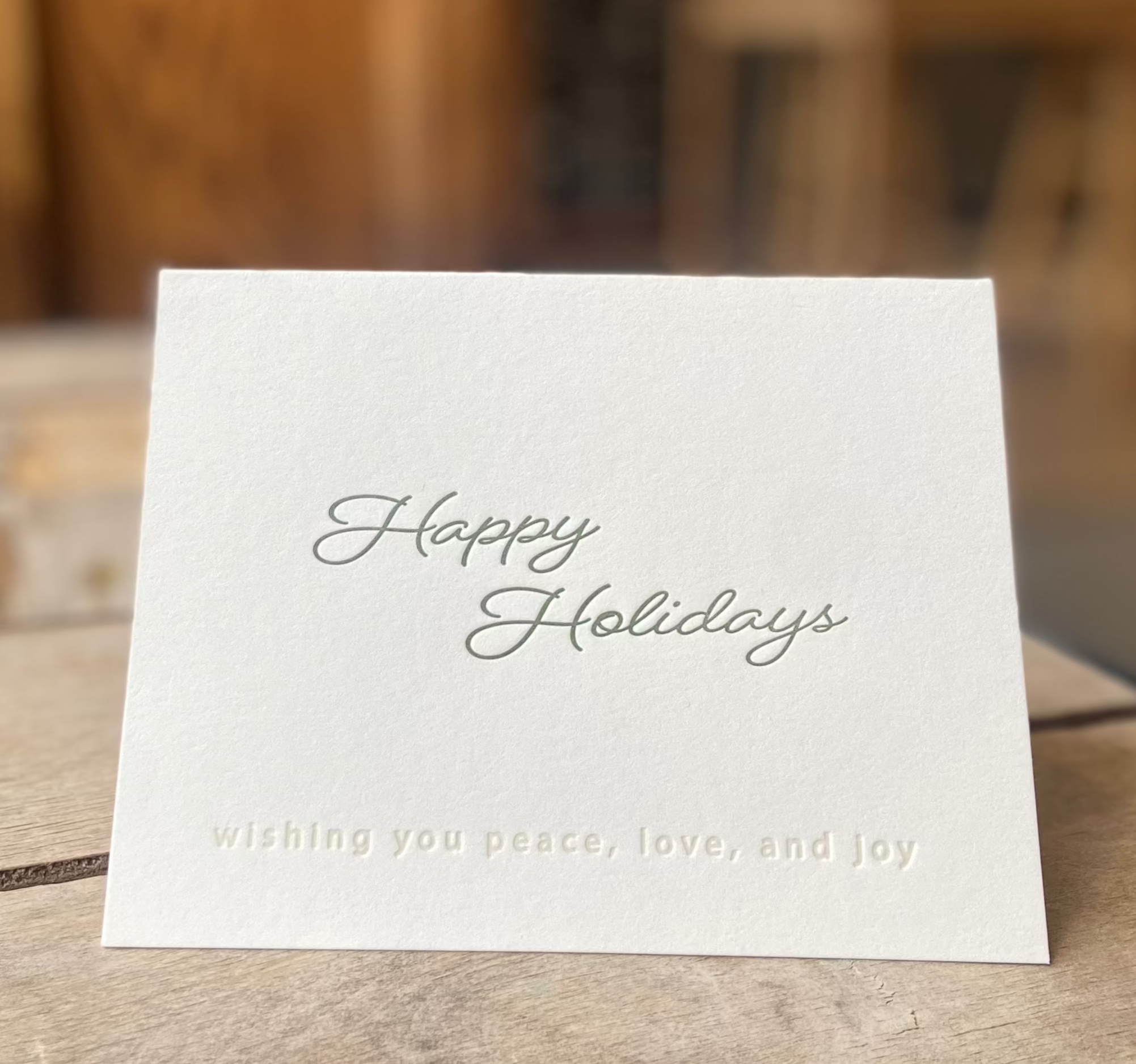 Happy Holidays green script