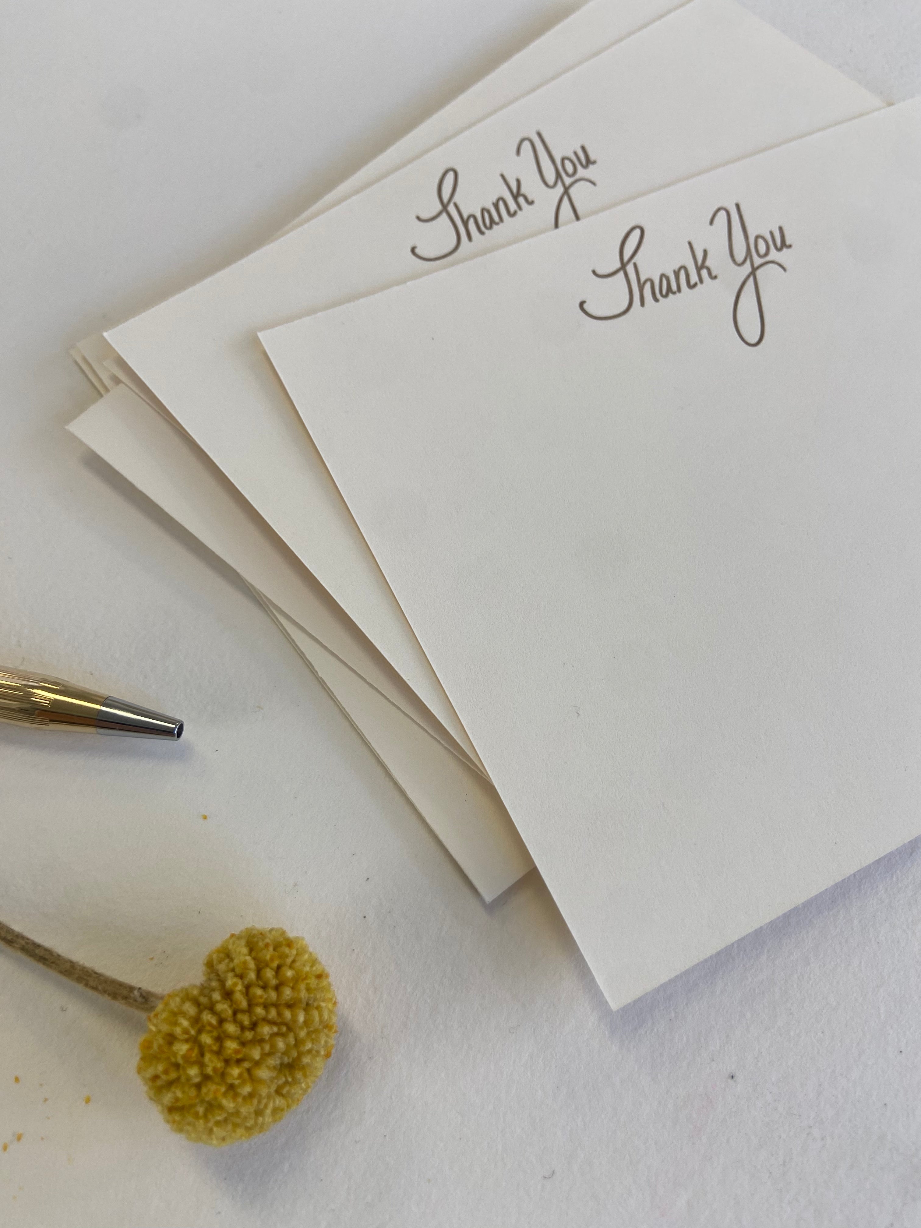 Thank you note cards - classic