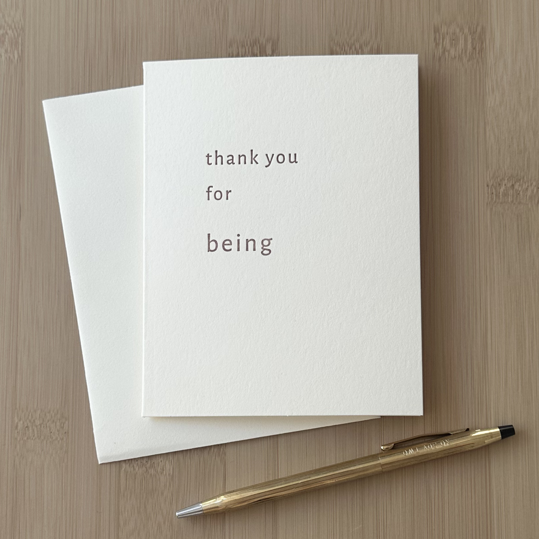 Thank You for Being greeting card