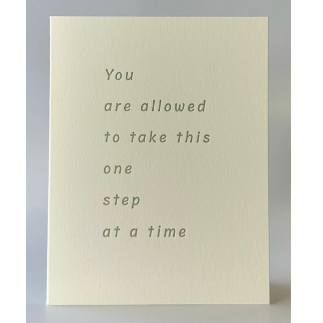 One Step at a Time