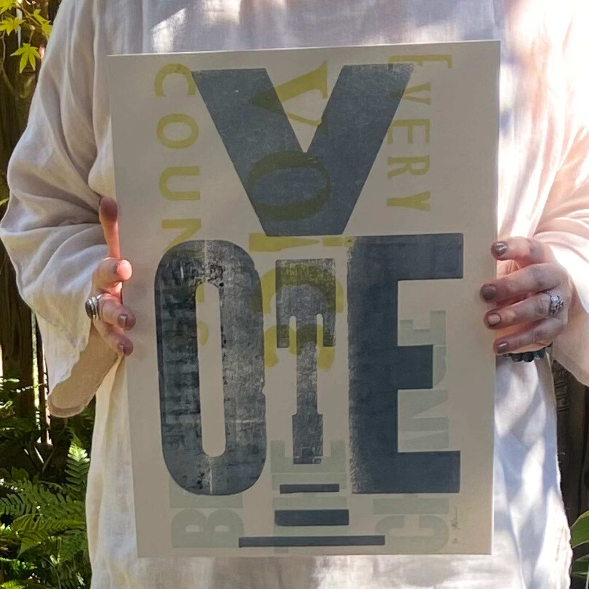 "Vote" limited edition letterpress print