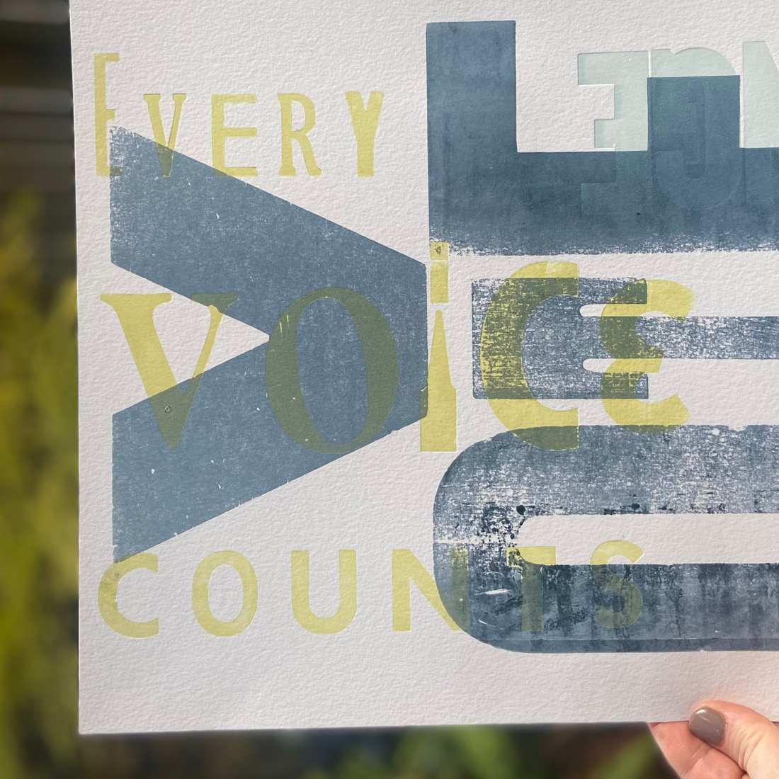 "Vote" limited edition letterpress print