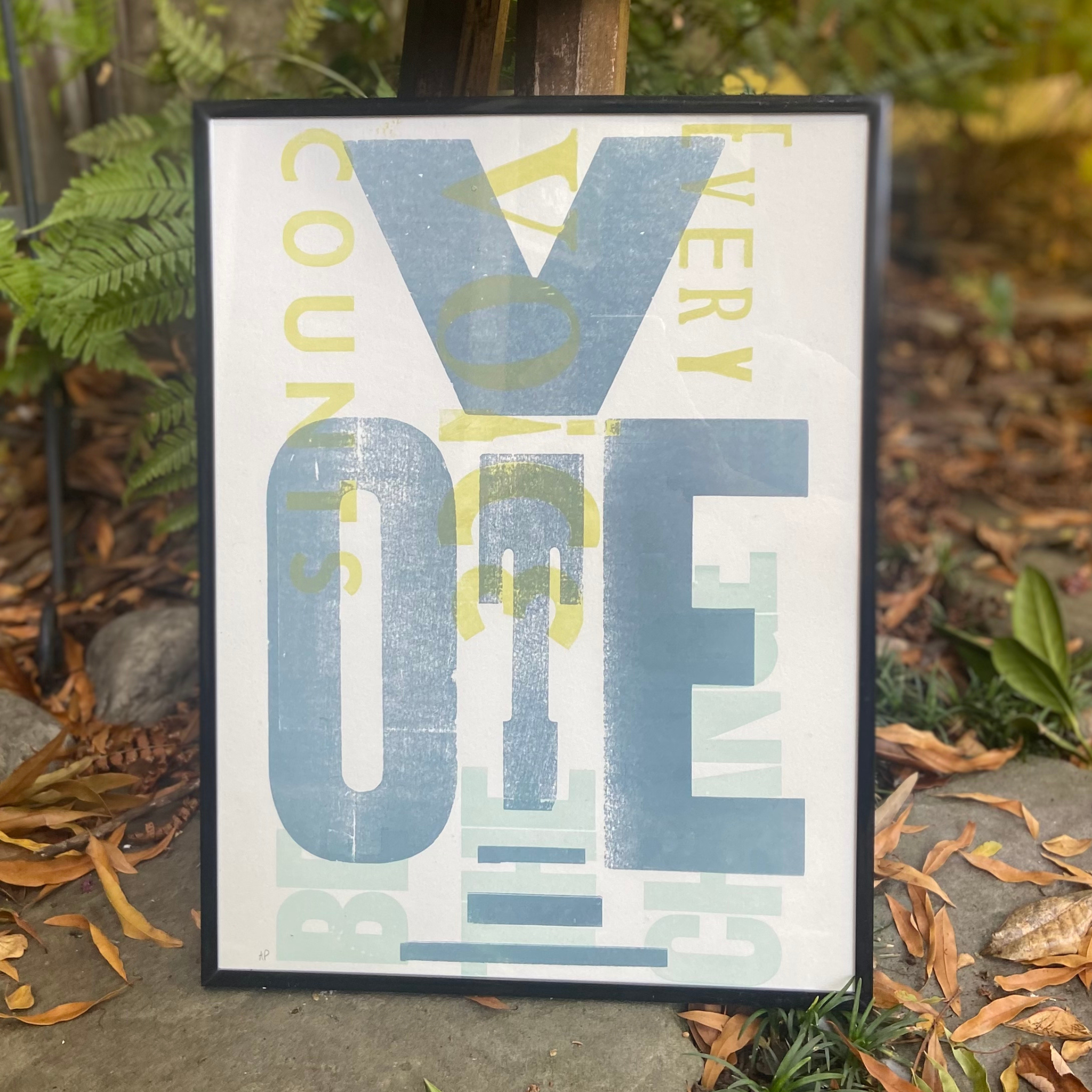 "Vote" limited edition letterpress print