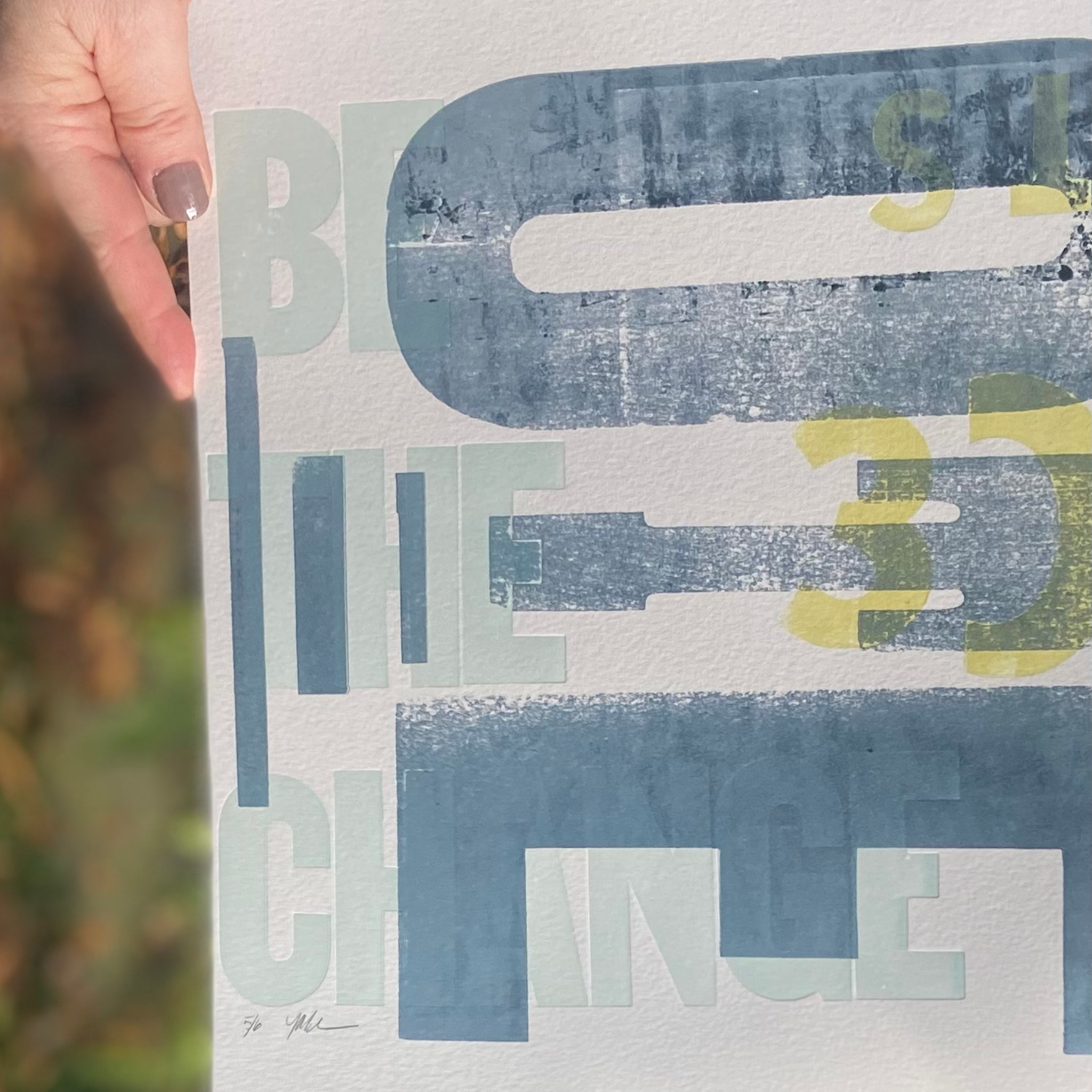"Vote" limited edition letterpress print