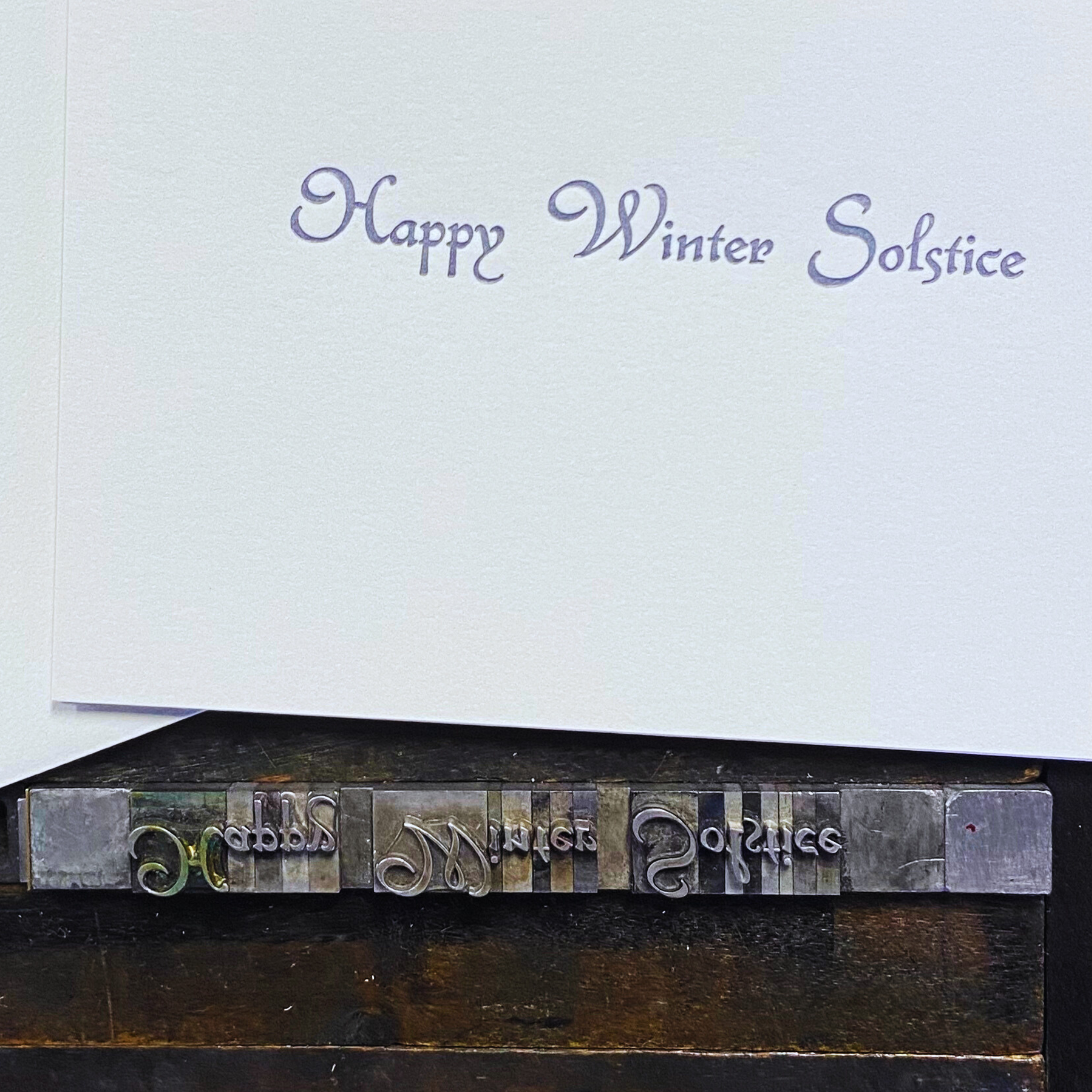 Winter Solstice holiday greeting card