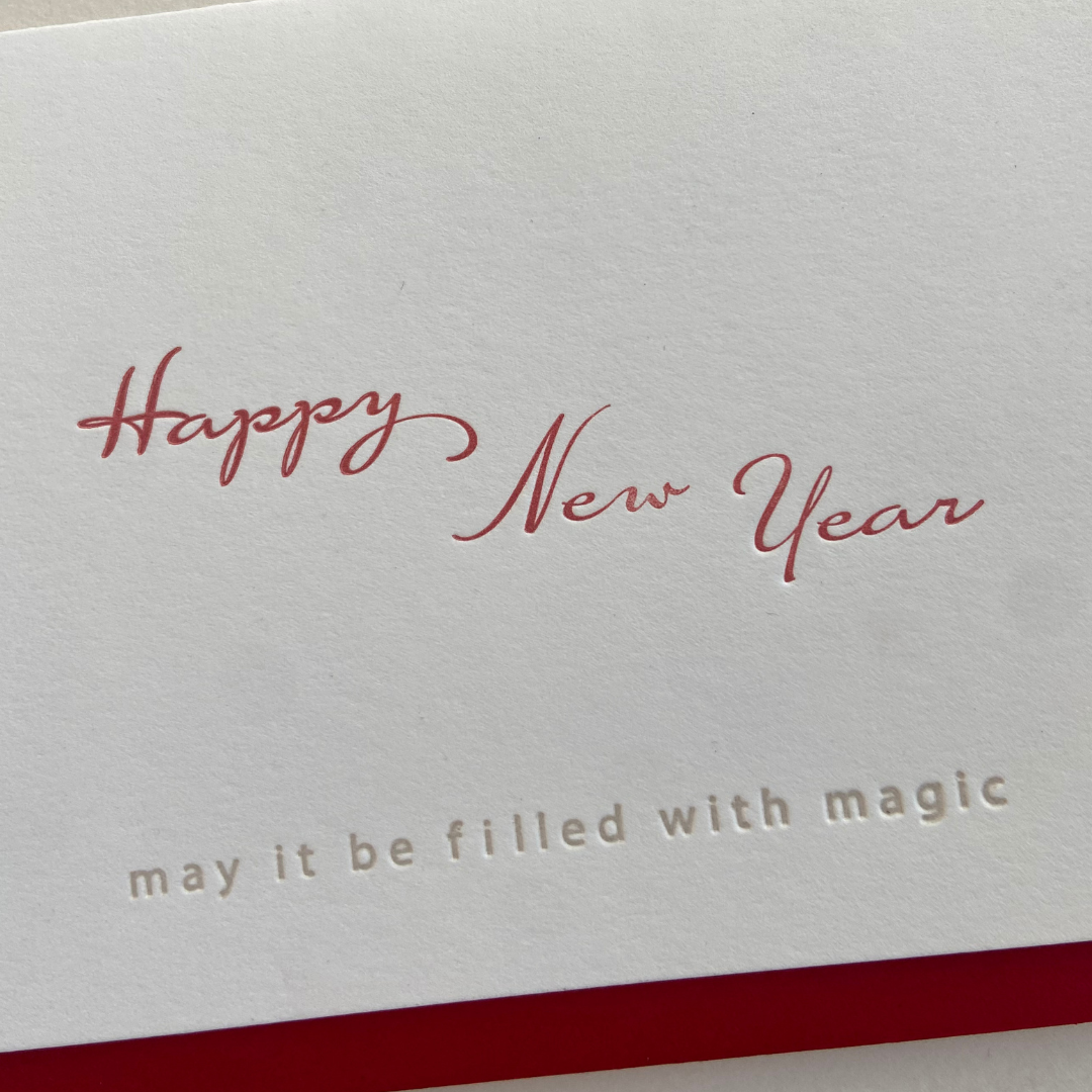 Happy New Year red script