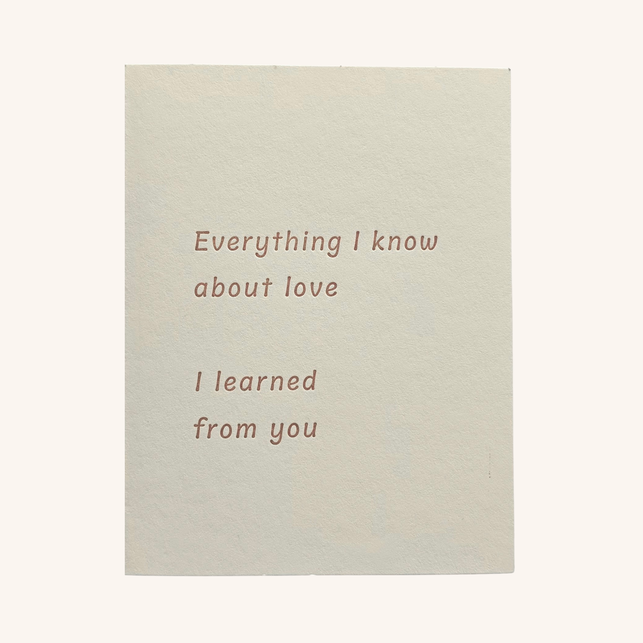 Everything I Know About Love