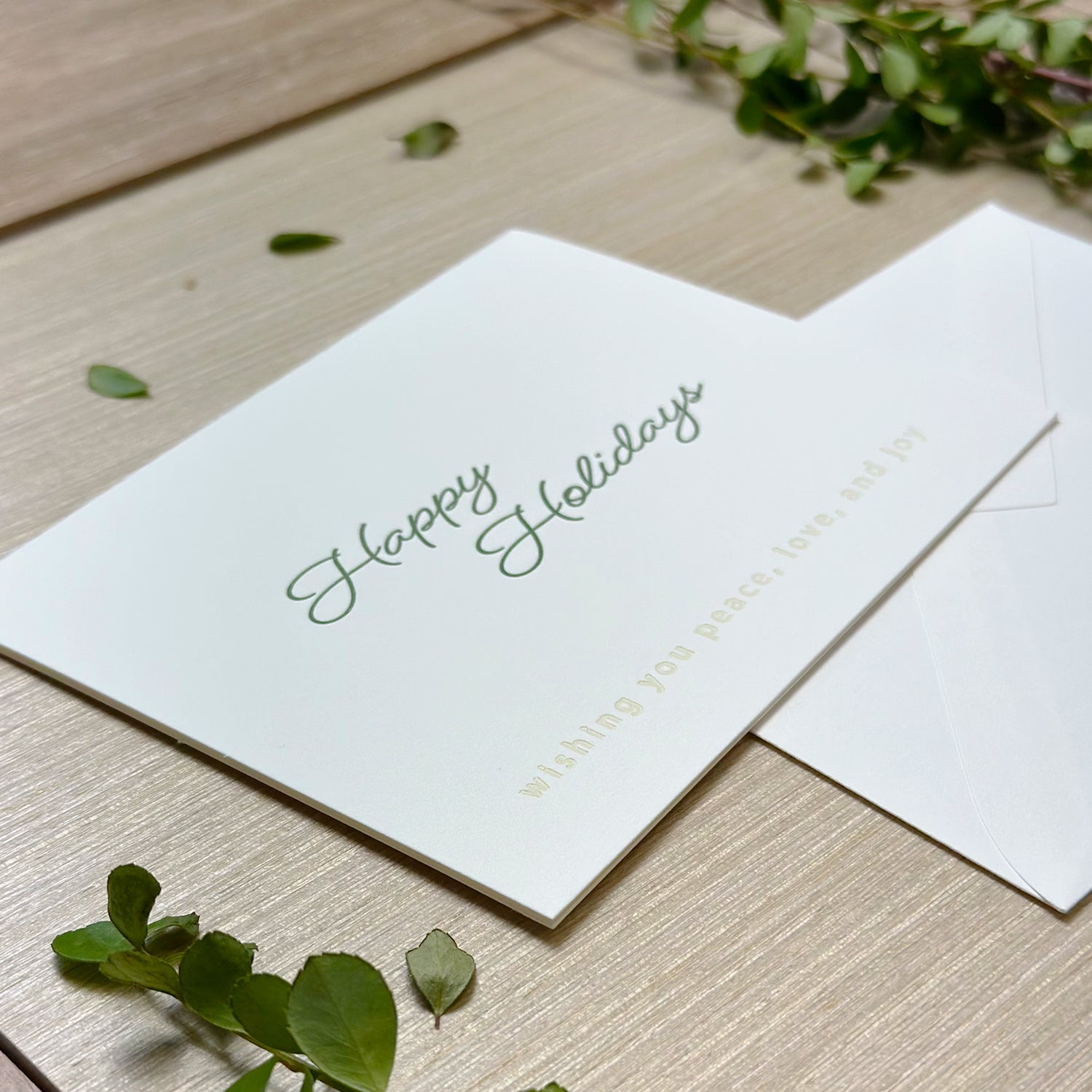 Happy Holidays green script