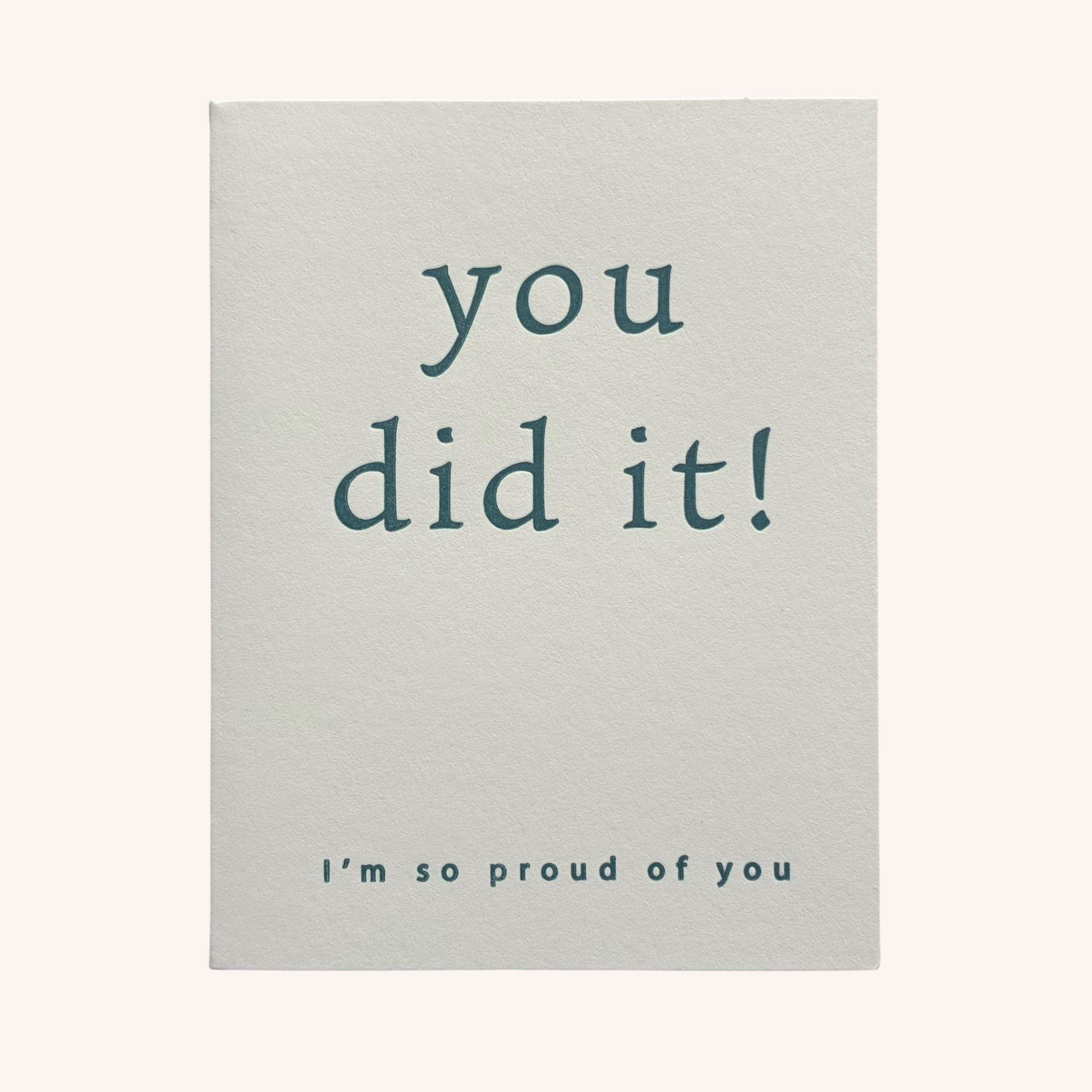 You Did It