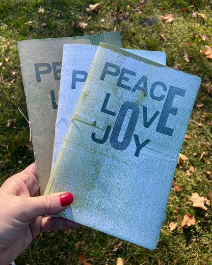 Peace Love Joy blank notebook