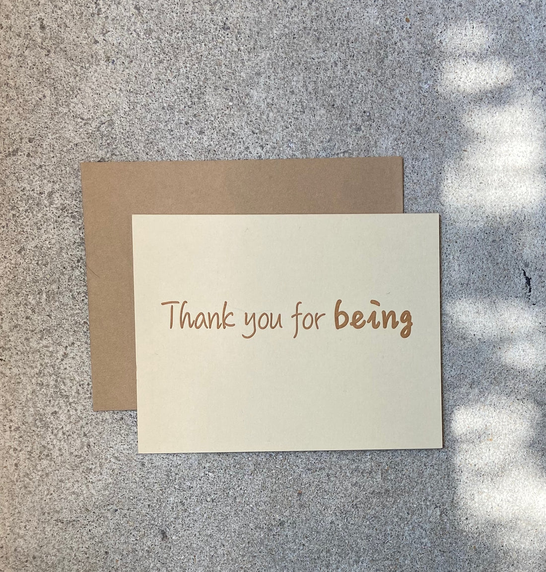 Thank You for Being greeting card
