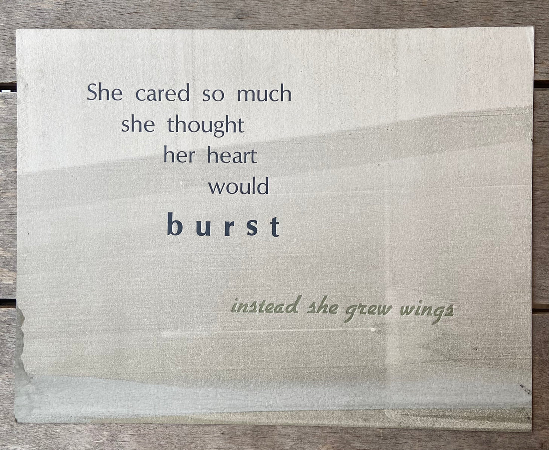 "Wings" letterpress variable edition print