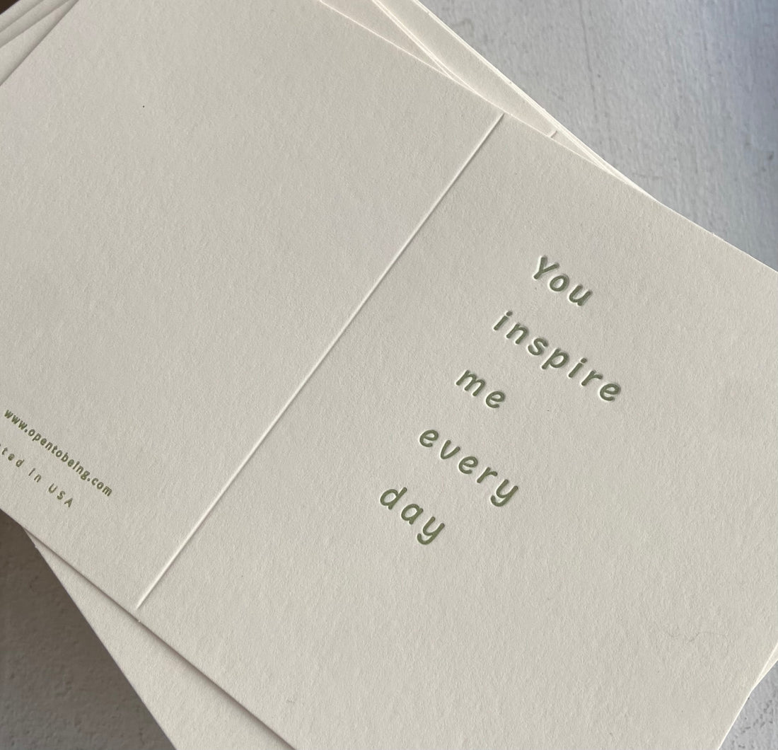 You Inspire Me greeting card