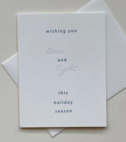 Love and Light holiday greeting card