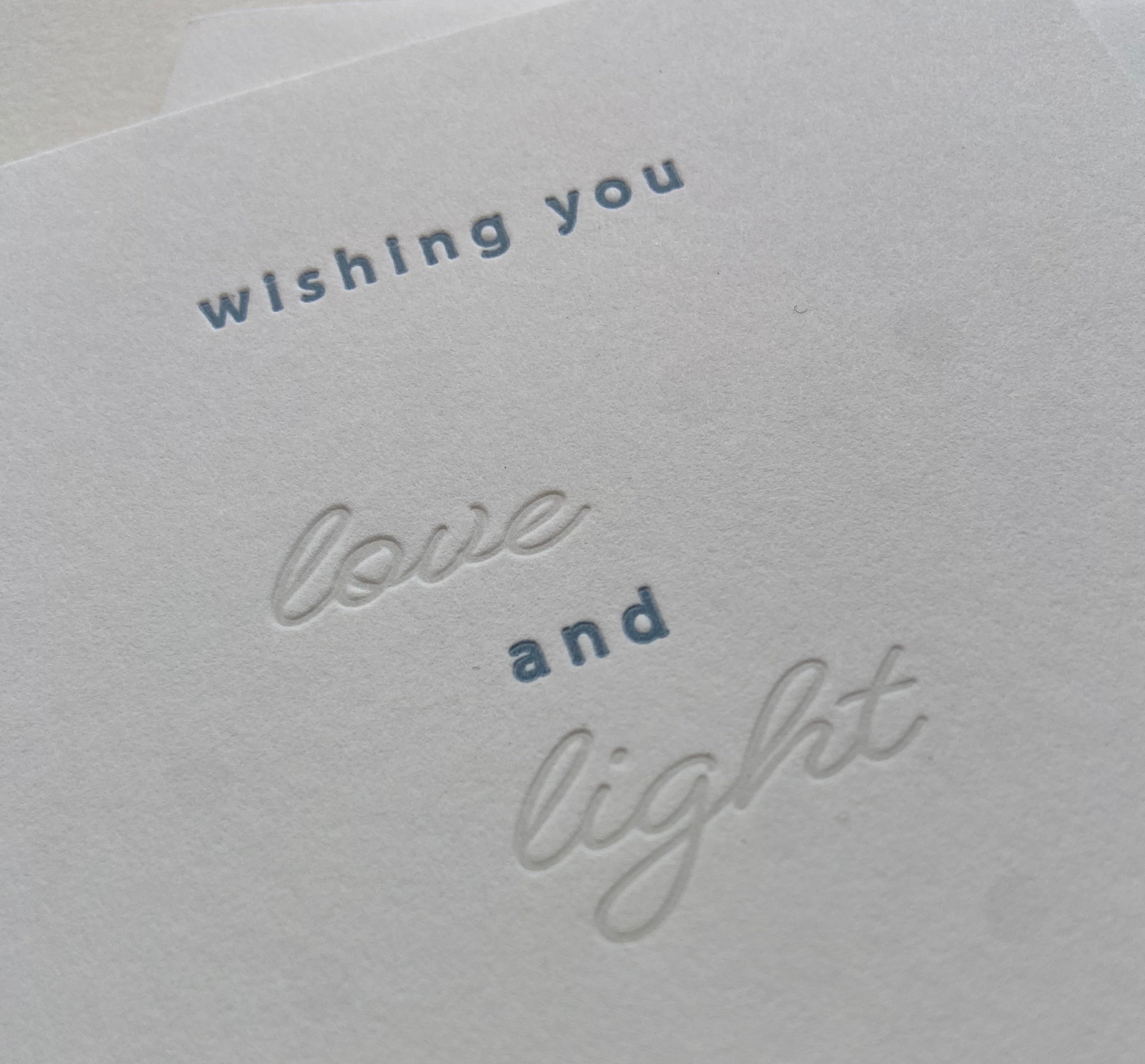 Love and Light holiday greeting card