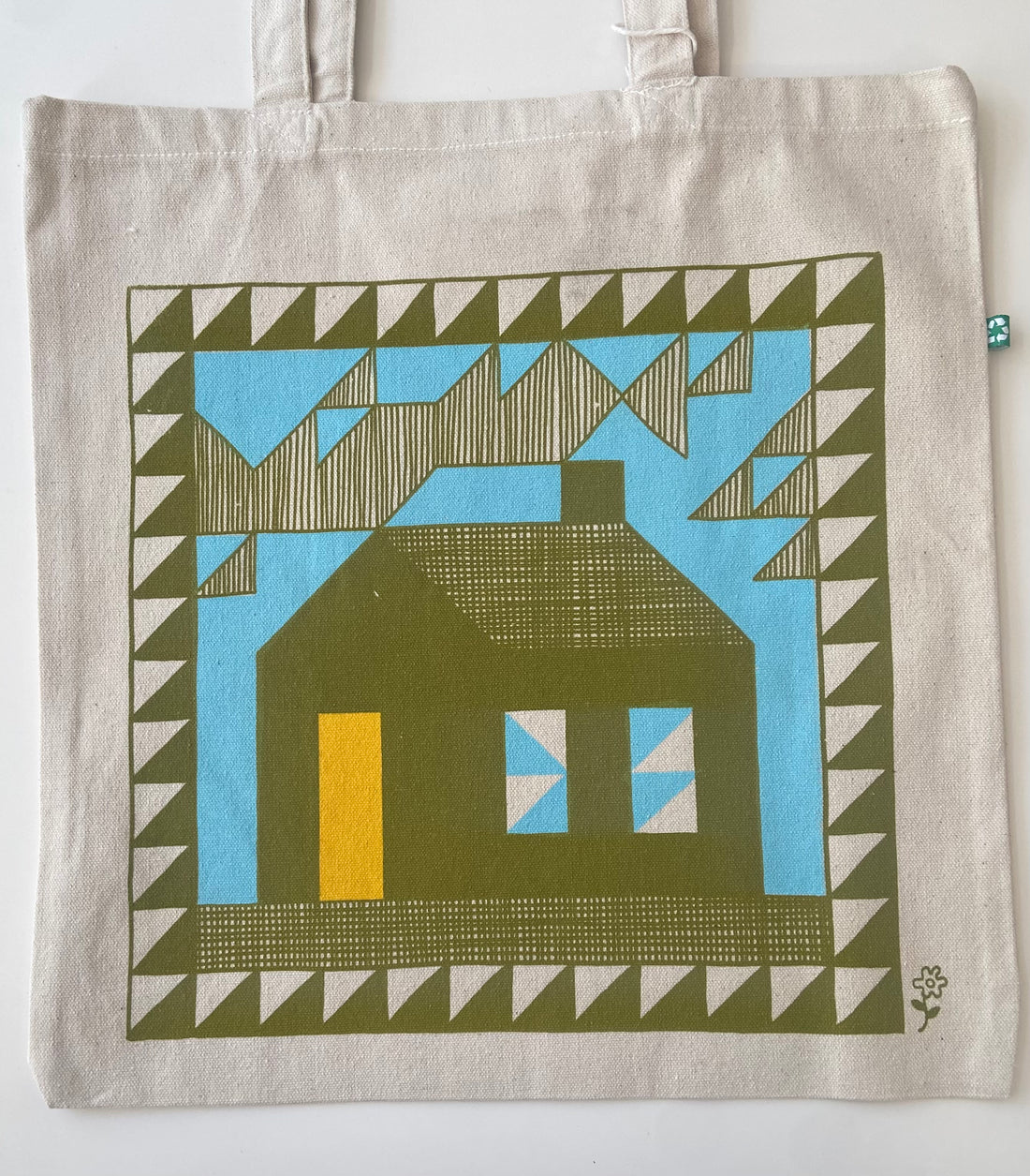 House Quilt Tote Bag