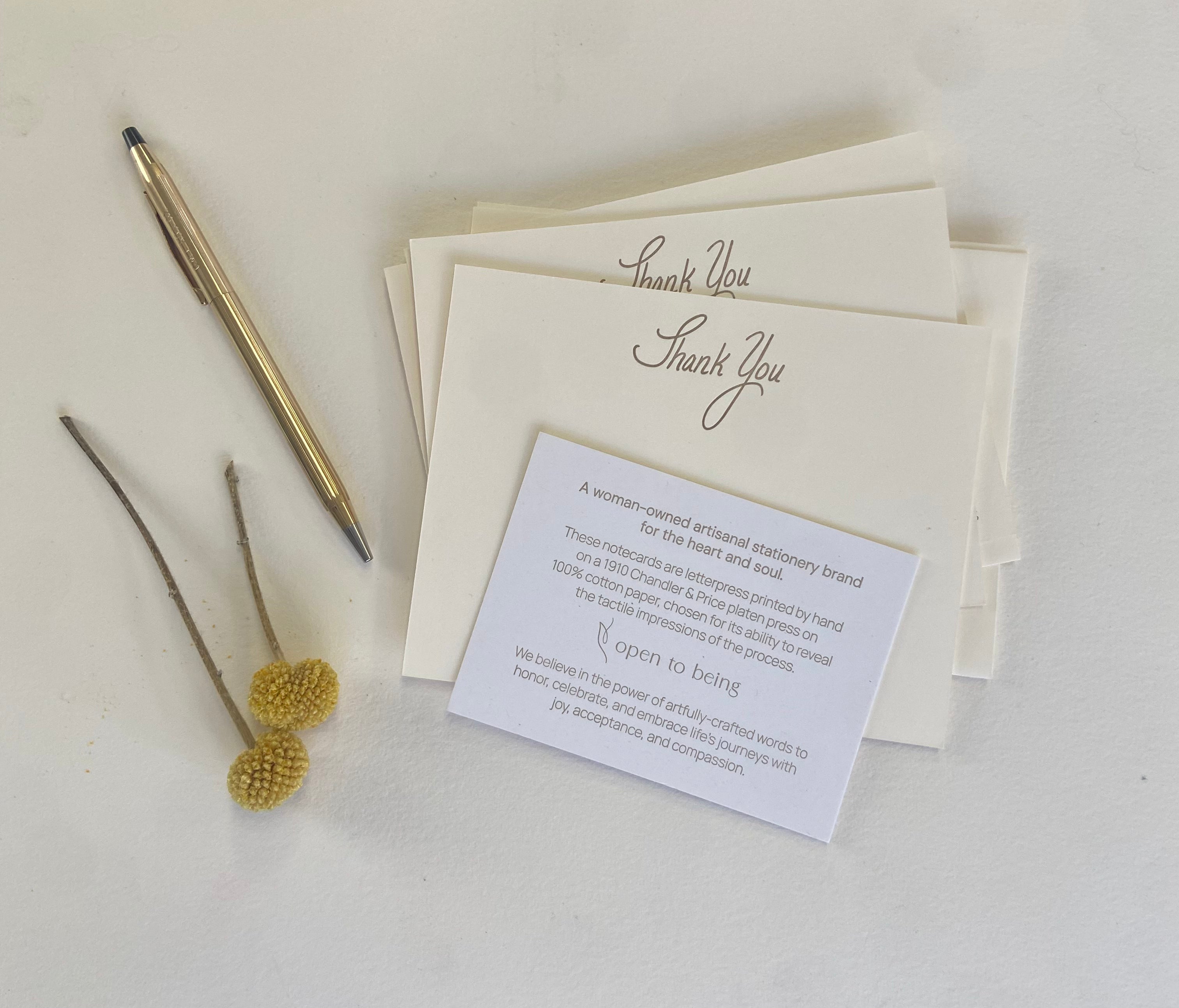 Thank you note cards - classic