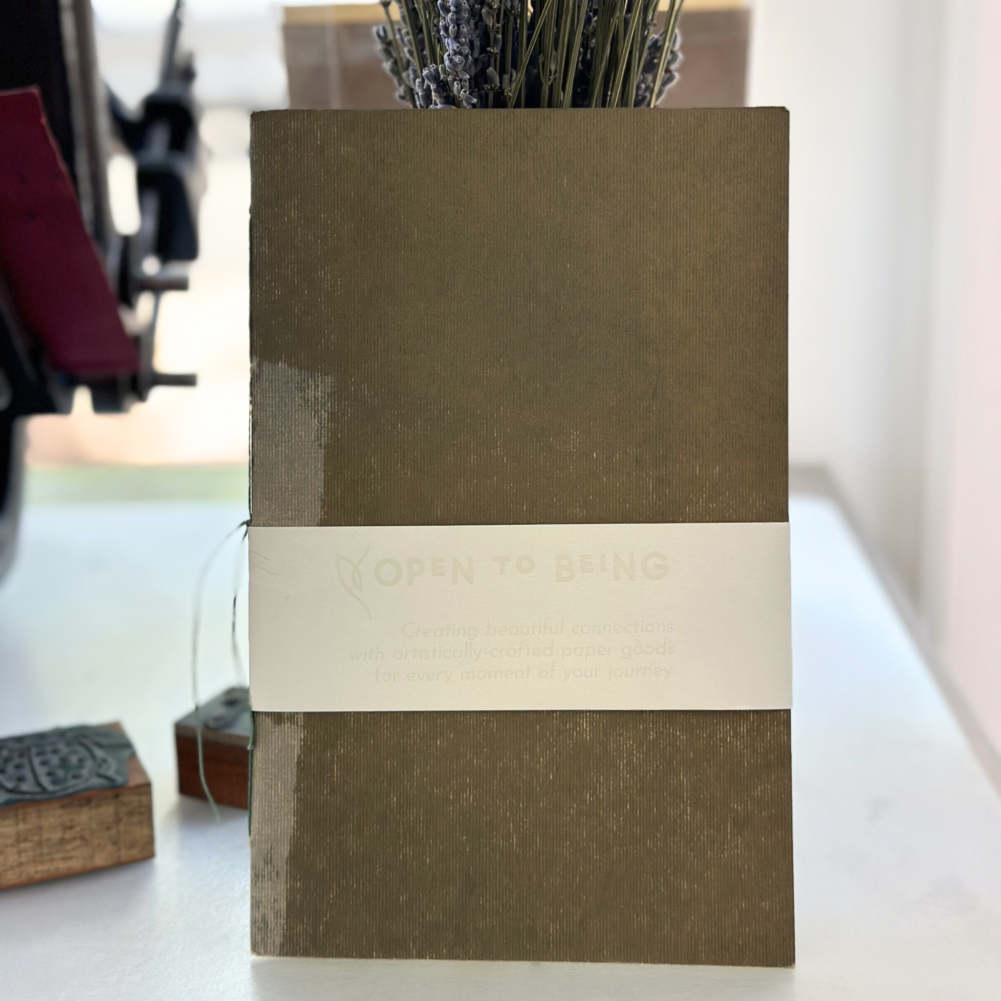 Hand-Bound Blank Notebook