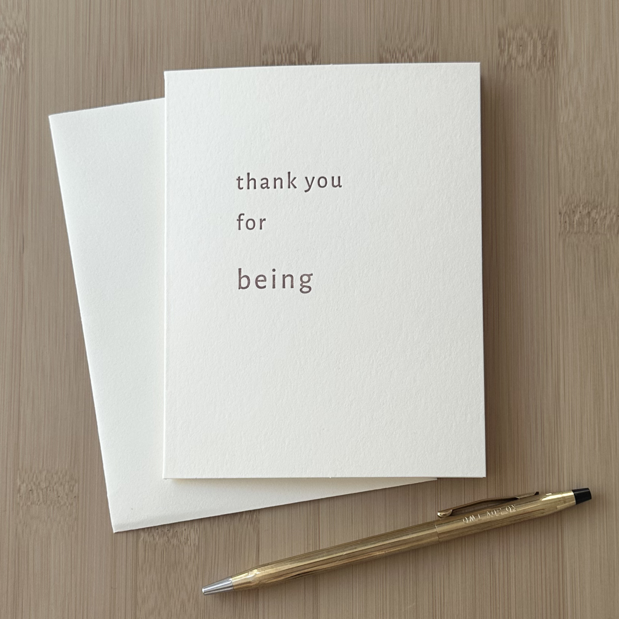 Thank You for Being greeting card