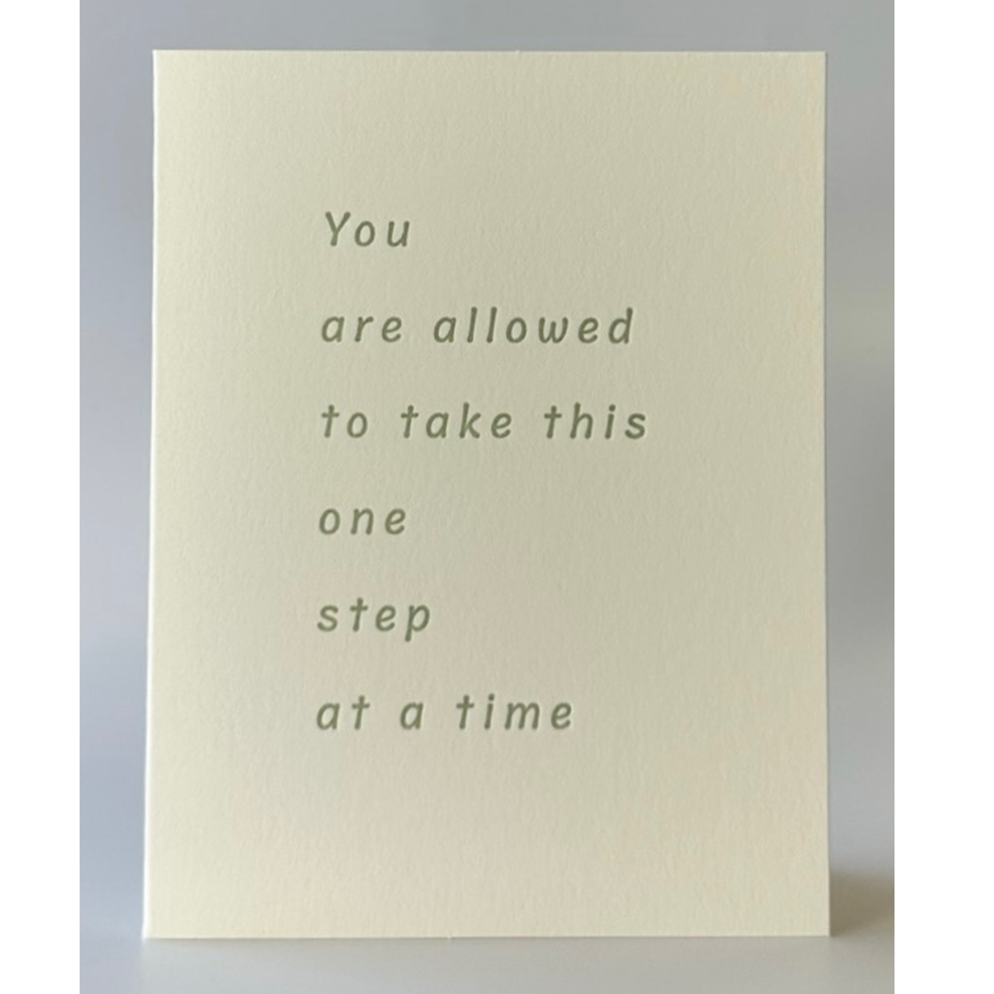 One Step at a Time