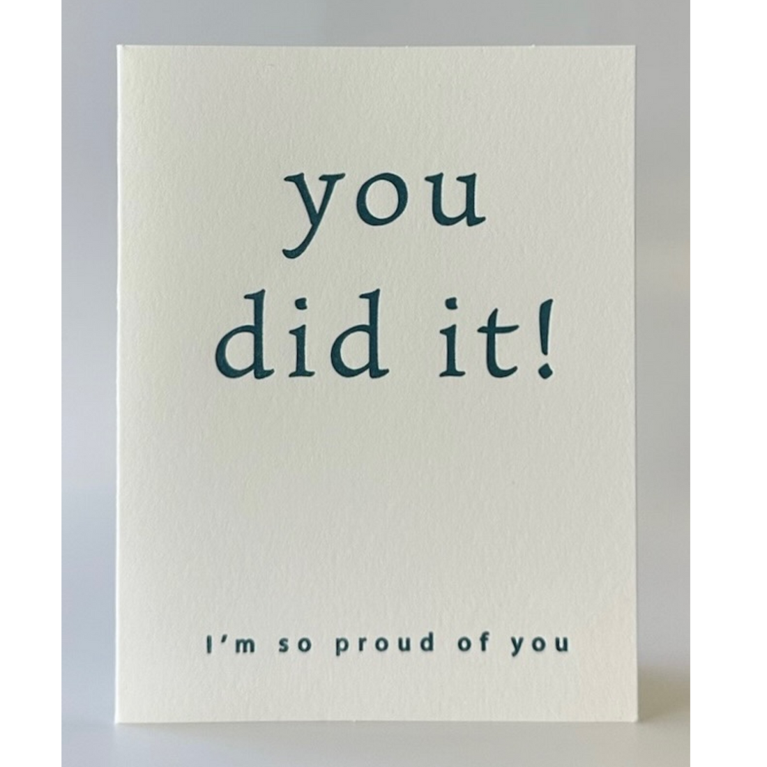 You Did It