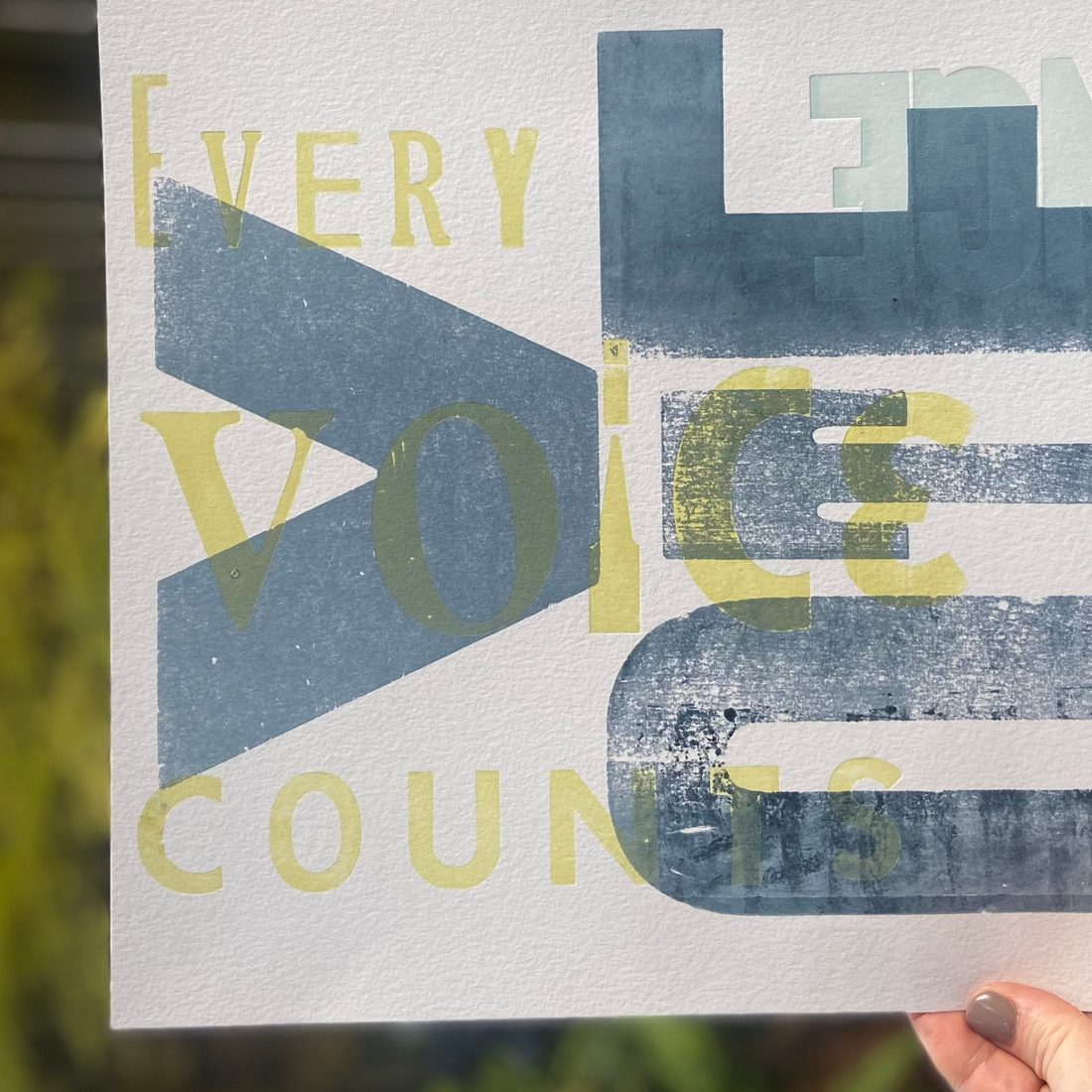 &quot;Vote&quot; limited edition letterpress print