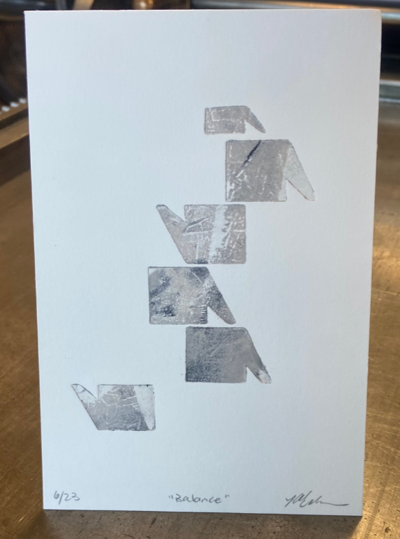"Balance" mini letterpress variable edition print
