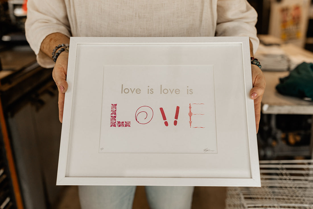 &quot;Love is Love is Love&quot; print (unframed)