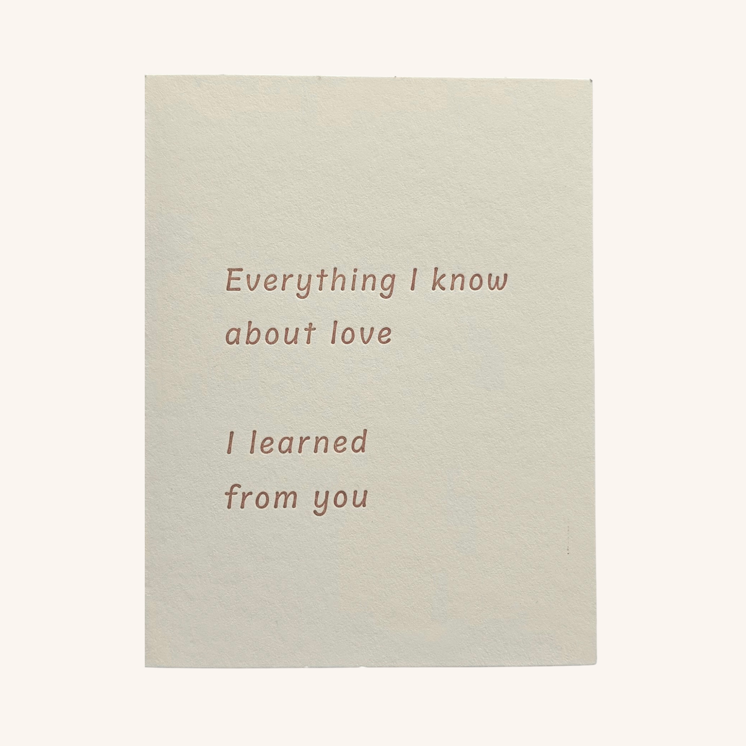 Everything I Know About Love