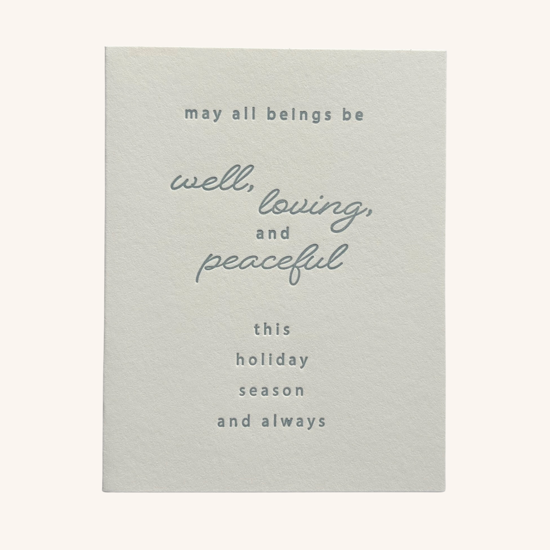 May All Beings Be Well Holiday