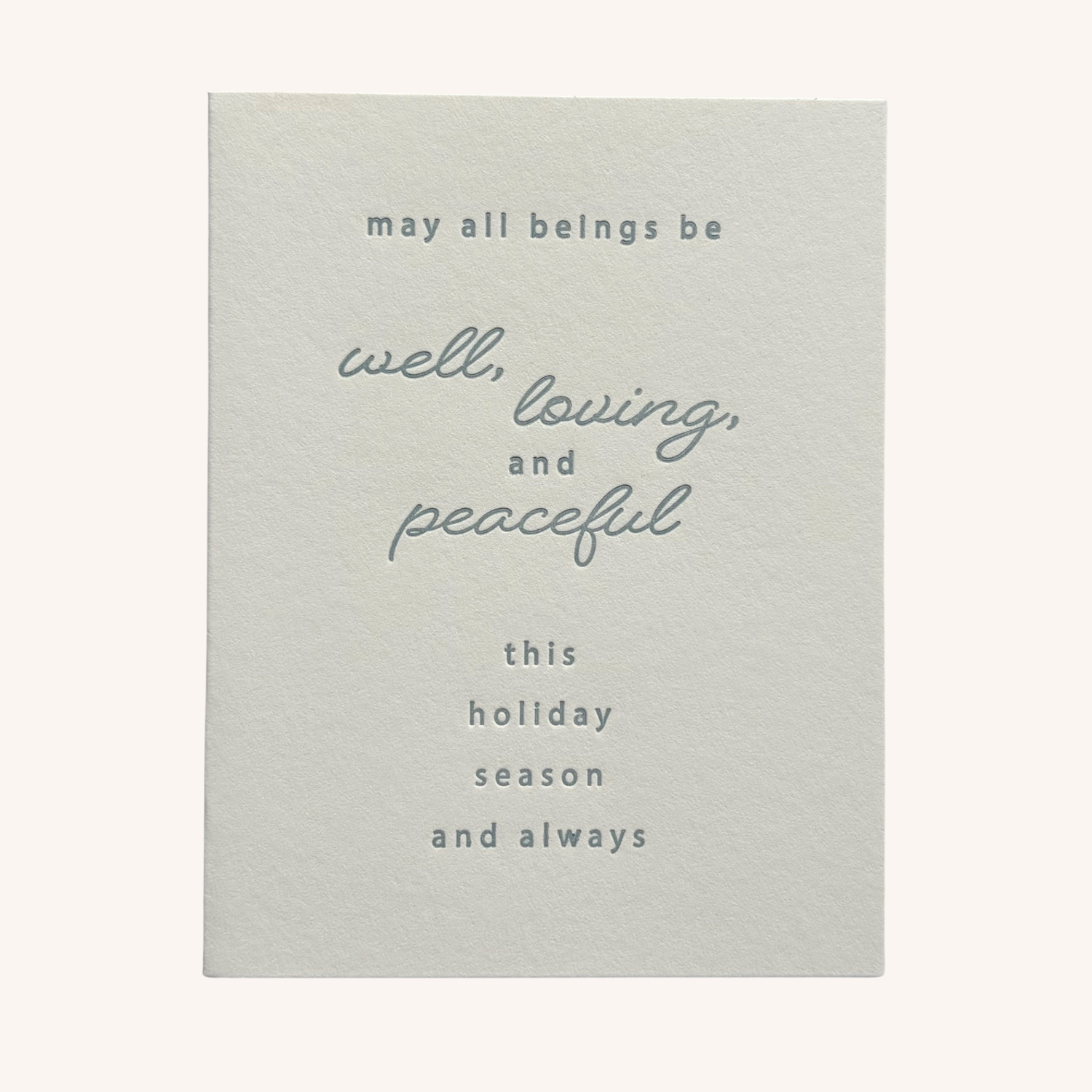 May All Beings Be Well Holiday