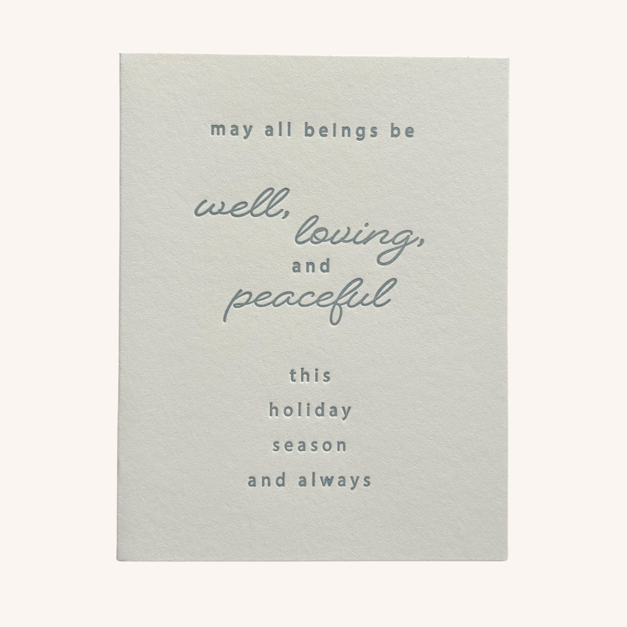May All Beings Be Well Holiday
