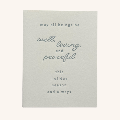 May All Beings Be Well Holiday