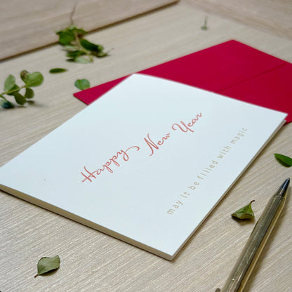 Happy New Year red script