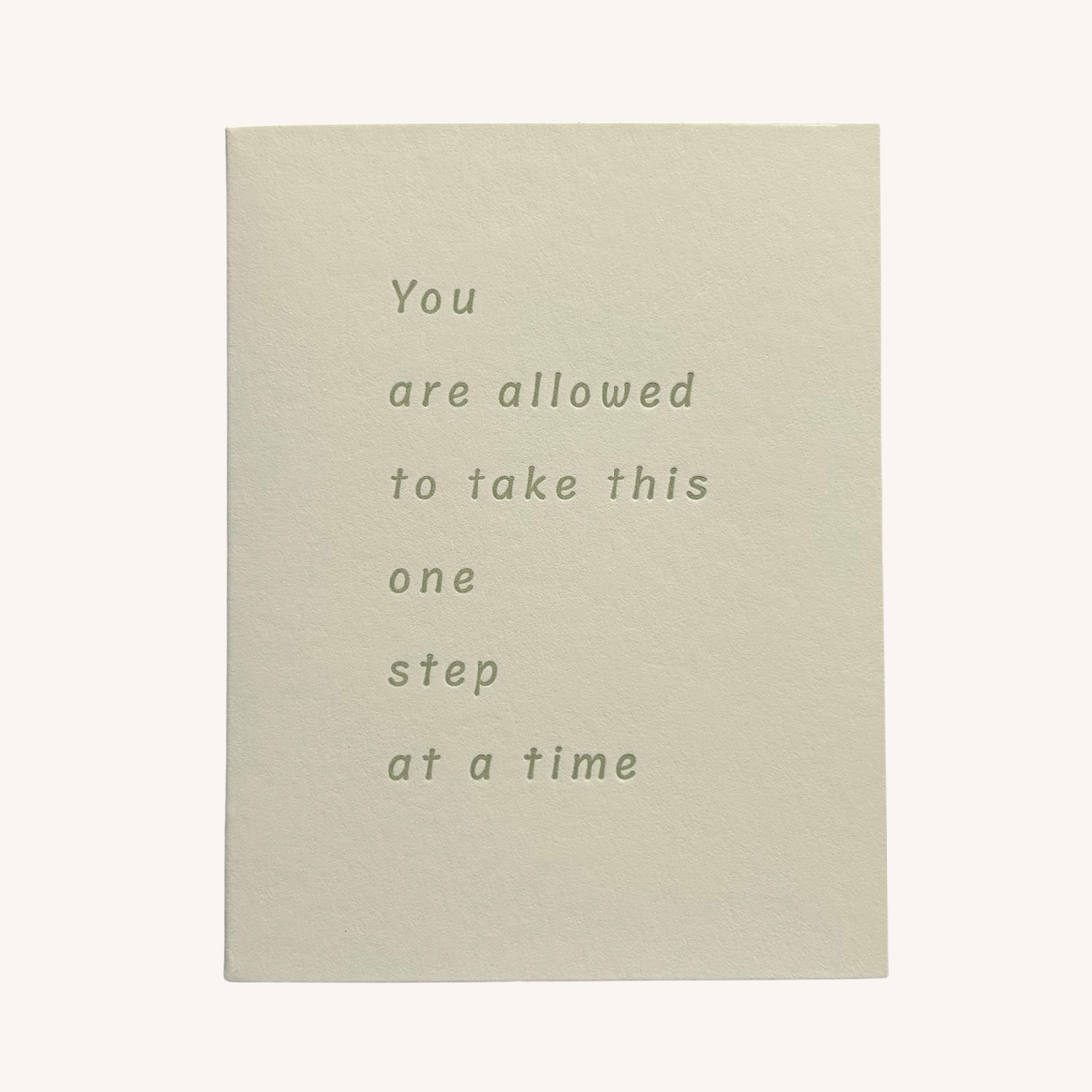 One Step at a Time