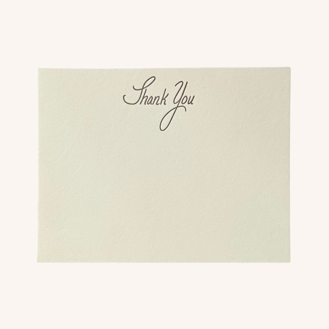 Thank You (handlettered) Letterpress Note Card Set