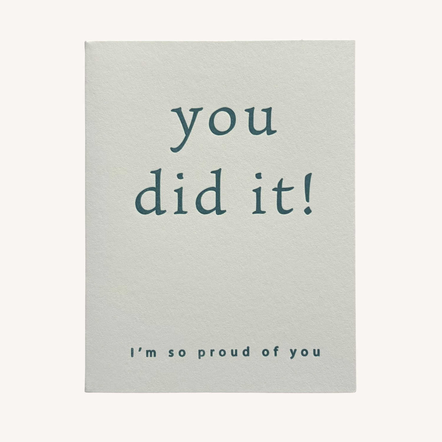 You Did It