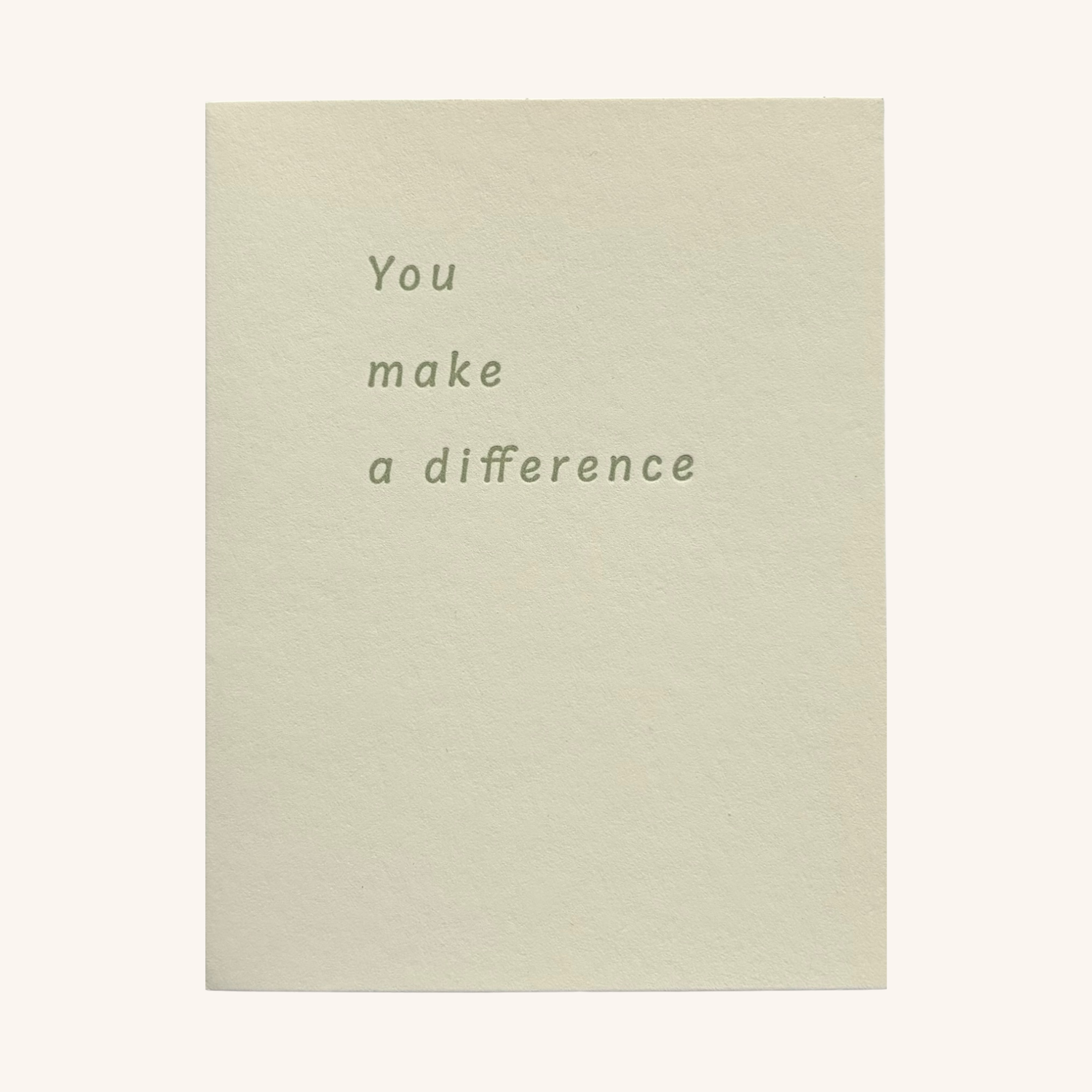 You Make a Difference